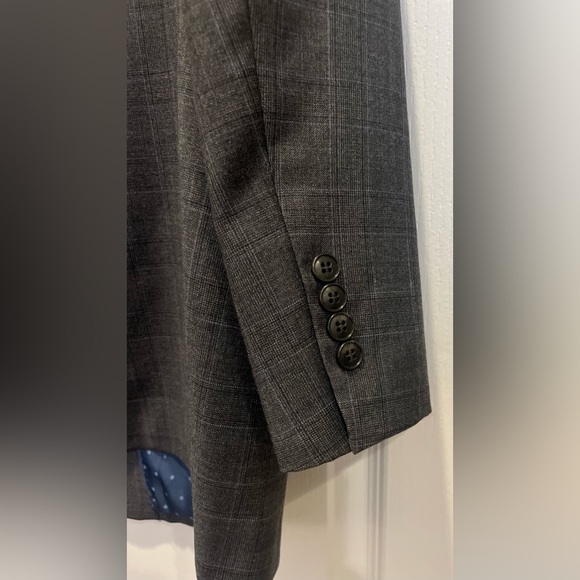 JOSEPH ABBOUD JOE JOSEPH ABBOUD Gray Check Blazer Sportcoat 42S - Picture 5 of 7